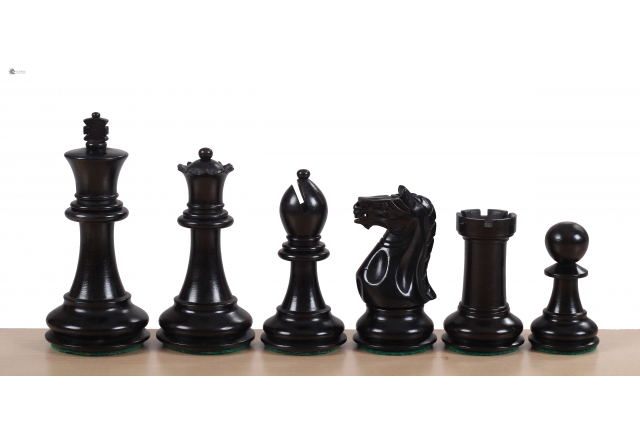 Piezas de ajedrez OXFORD ebonisadas 3,5''